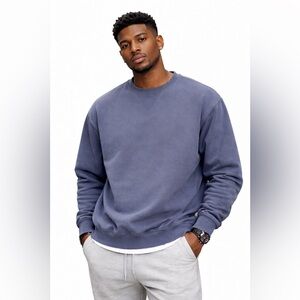 Kith Men’s Cotton Crewneck Sweatshirt | Slate Blue Streetwear Pullover -  XL